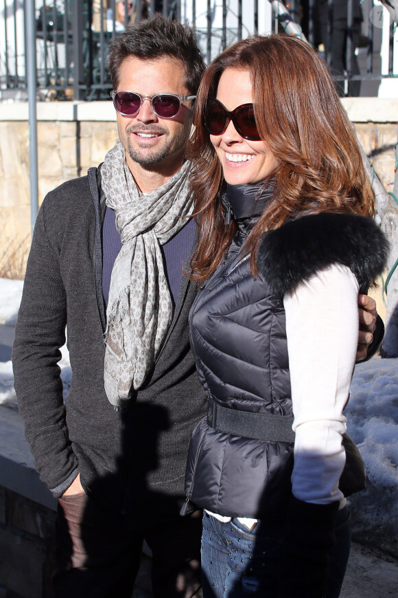 Brooke Burke et David Charvet dans les rues de Park City à l'occasion du festival du film de Sundance. Le 17 janvier 2014.