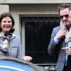 Le roi Carl XVI Gustaf et la reine Silvia de Suède ont félicité leur gendre Chris O'Neill pour la naissance de son premier enfant avec leur fille la princesse Madeleine, et ont déjeuné avec lui au restaurant huppé Amaranth, le 23 février 2014 à New York.