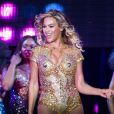 Beyoncé, radieuse sur la scène de la LG Arena à Birmingham, le 24 février 2014.