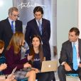 Le prince Felipe et la princesse Letizia d'Espagne ont visité le GSMA Mobile World Congress 2014, sommet international des nouvelles technologies mobiles, à Barcelone, le 24 février.