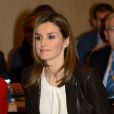 La princesse Letizia d'Espagne à la 2ème journée de l'éducation entrepreneuriale à Gérone, le 21 février 2014.