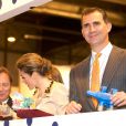 Le prince Felipe et la princesse Letizia d'Espagne assistaient à l'inauguration du 33e Salon international d'art contemporain de Madrid, le 20 février 2014