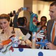 Le prince Felipe et la princesse Letizia d'Espagne assistaient à l'inauguration du 33e Salon international d'art contemporain de Madrid, le 20 février 2014