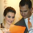  La princesse Letizia et le prince Felipe d'Espagne lors de l'inauguration du Salon international d'art contemporain de Madrid le 20 février 2014 