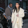 Kanye West et Kim Kardashian, de sortie à New York. Le 24 février 2014.