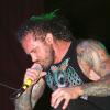 Tim Lambesis chanteur metalcore As I Lay Dying, à Manchester, le 15 octobre 2012.