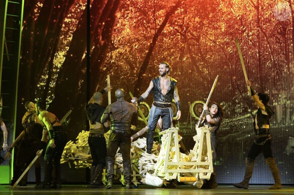 Exclusif - Dernière représentation du spectacle "Robin des Bois" au Palais des Congrès, à Paris, le 5 janvier 2014.