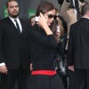 Victoria Beckham quitte le centre commercial Printemps à Paris. Le 28 février 2014.