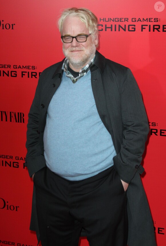 Philip Seymour Hoffman lors de l'avant-première du film "Hunger Games : L'Embrasement" à New York, le 20 novembre 2013