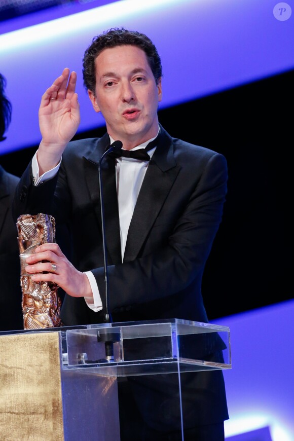 Guillaume Gallienne pendant la 39e cérémonie des César au théâtre du Châtelet à Paris le 28 février 2014.