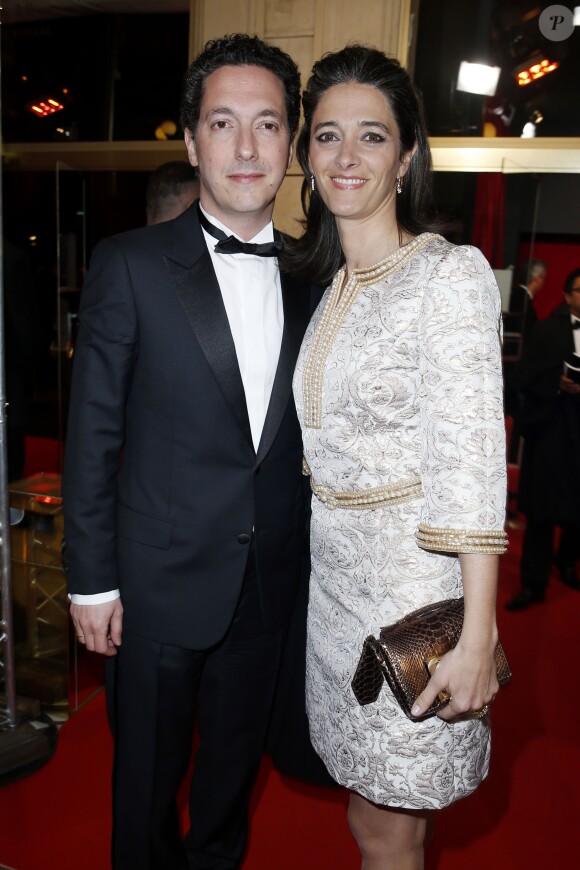 Guillaume Gallienne et sa femme Amandine pendant la 39e cérémonie des César au théâtre du Châtelet à Paris le 28 février 2014.