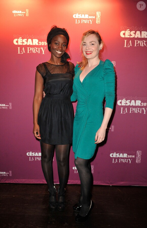 Aissa Maïga et Julie Judd lors de la soirée La Party des César au VIP Room le 28 février 2014