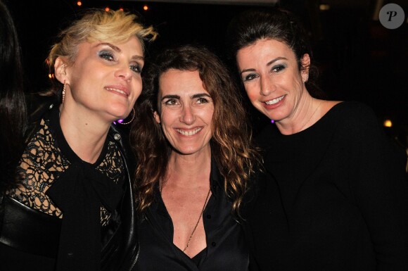 Emmanuelle Seigner, Mlle Agnès et Albane Cléret lors de la soirée La Party des César au VIP Room le 28 février 2014