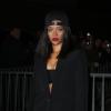 Rihanna arrive à la Halle Freyssinet pour assister au défilé Givenchy. Paris, le 2 mars 2014.