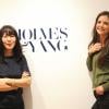 Jeanne Yang et Katie Holmes, dans les coulisses de leur défilé pour la collection prêt-à-porter Printemps 2014, à la fashion week de New York, le 9 septembre 2013.