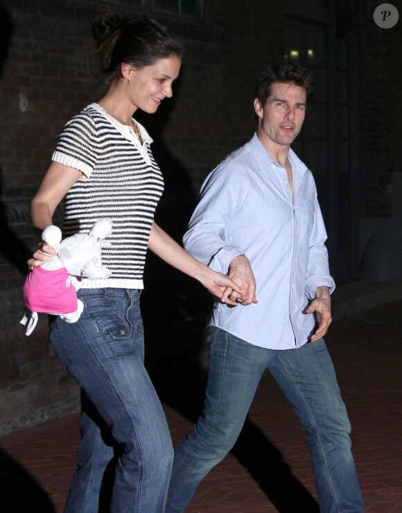 Katie Holmes et Tom Cruise, en Louisiane, le 1er avril 2012.