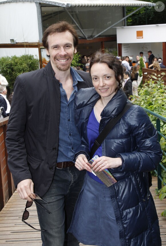 Clairemarie Osta et Nicolas Le Riche à Roland-Garros, le 5 juin 2012. 