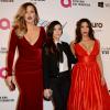 Khloe Kardashian, Kim Kardashian et Kourtney Kardashian lors de la 22e édition des Elton John AIDS Foundation Academy Awards à West Hollywood, Los Angeles, le 2 mars 2014