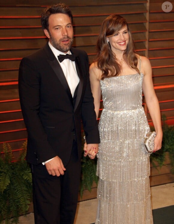 Ben Affleck et la sublime Jennifer Garner arrivent à la soirée Vanity Fair après la 86 ème cérémonie des Oscars. La soirée avait lieu au Sunset Plaza à West Hollywood, le 2 mars 2014
