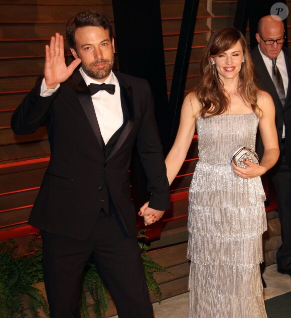 Ben Affleck et la sublime Jennifer Garner arrivent à la soirée Vanity Fair après la 86 ème cérémonie des Oscars. La soirée avait lieu au Sunset Plaza à West Hollywood, le 2 mars 2014