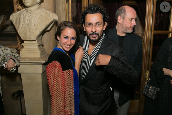 Les créateurs Delfina Delettrez et Haider Hackermann assistent à la soirée du magazine Vogue Deutsch en l'honneur de Mario Testino, au 1728. Paris, le 1er mars 2014.