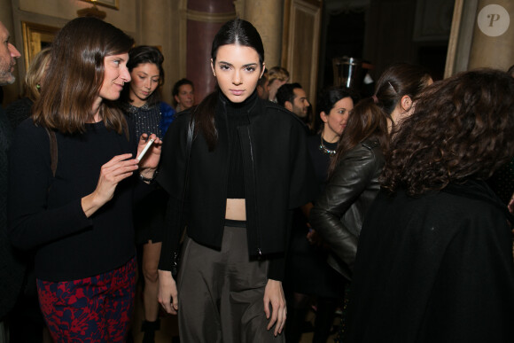 Kendall Jenner assiste à la soirée du magazine Vogue Deutsch en l'honneur de Mario Testino, au 1728. Paris, le 1er mars 2014.