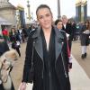 Pauline Ducruet arrive au jardin des Tuileries pour assister au défilé Valentino prêt-à-porter automne-hiver 2014/2015. Paris, le 4 mars 2014.