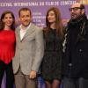 Yaël Boon, son mari Dany Boon, Alice Pol et Kad Merad lors du 17e Festival International du film de comédie à l'Alpe d'Huez le 15 janvier 2014.