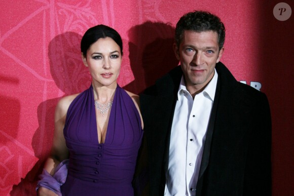 Monica Bellucci et Vincent Cassel à Paris, aux César 2009.
