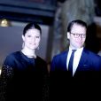 La princesse Victoria de Suède et son mari le prince Daniel ont visité l'Opéra Garnier à Paris en fin de matinée le 6 mars 2014.