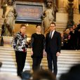 La princesse Victoria de Suède et son mari le prince Daniel ont visité l'Opéra Garnier à Paris en fin de matinée le 6 mars 2014.