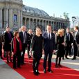 La princesse Victoria de Suède et son époux le prince Daniel à la sortie du Petit Palais après l'inauguration de l'exposition ''Carl Larsson, l'imagier de la Suède'', à Paris le 6 mars 2014. 