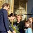  La princesse Victoria de Suède et son époux le prince Daniel lors de l'inauguration de l'exposition ''Carl Larsson, l'imagier de la Suède'', au Petit Palais à Paris le 6 mars 2014. 