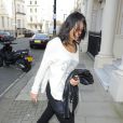 Michelle Rodriguez, de retour au domicile de son amie Cara Delevingne. Londres, le 6 mars 2014.