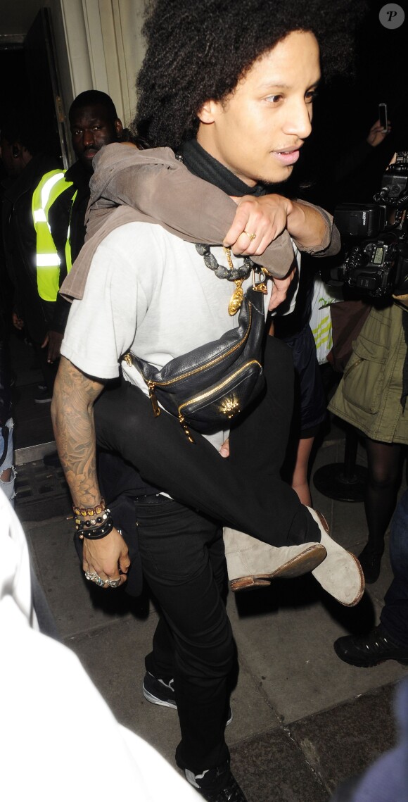 Michelle Rodriguez quitte le Chinawhite à Londres, le 6 mars 2014.