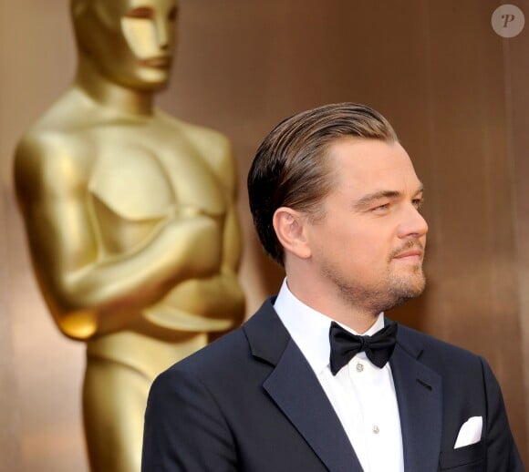 Leonardo DiCaprio, nommé comme meilleur acteur pour Le Loup de Wall Street, lors de la cérémonie des Oscars le 2 mars 2014