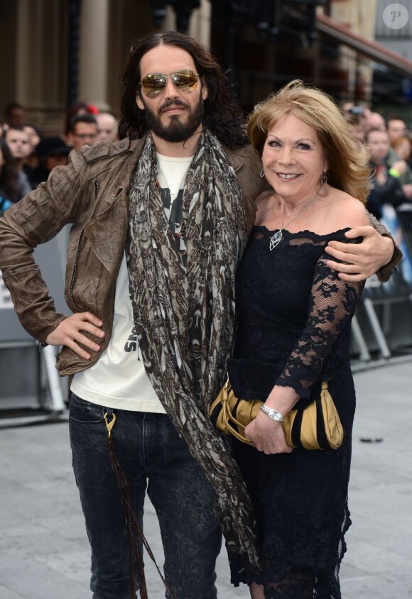 Russell Brand and mother arriving at the European Premiere of Rock of Ages, Odeon Cinema, leicester Square, London, UK, Sunday June 10, 2012. Photo by Doug Peters/PA Photos/ABACAPRESS.COM11/06/2012 - London