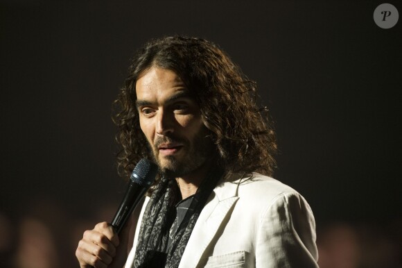 Russell Brand pendant son spetacle à Amsterdam, le 9 novembre 2013.