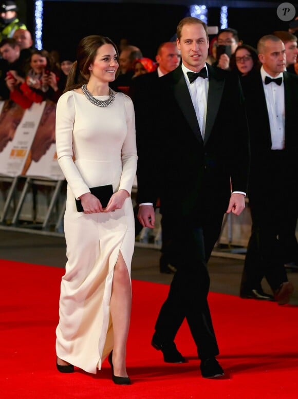 Le prince William et son épouse la duchesse de Cambridge, à la premiere du film "Mandela : Un long chemin vers la liberté" à l'Odeon Leicester Square de Londres le 5 décembre 2013