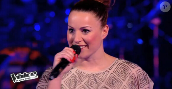 Tifayne dans "The Voice 3" sur TF1 le samedi 15 mars 2014.