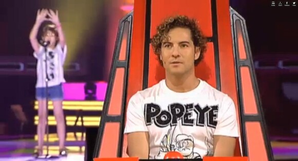 David Bisbal dans l'émission The Voice Kids en Espagne - 2014