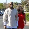 Kim Kardashian et son fiancé, le rappeur Kanye West, profitent de leur après-midi pour aller au cinéma ensemble à Calabasas, le 14 mars 2014.