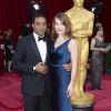 Chiwetel Ejiofor et sa compagne Sari Mercer - 86e cérémonie des Oscars à Hollywood, le 2 mars 2014.