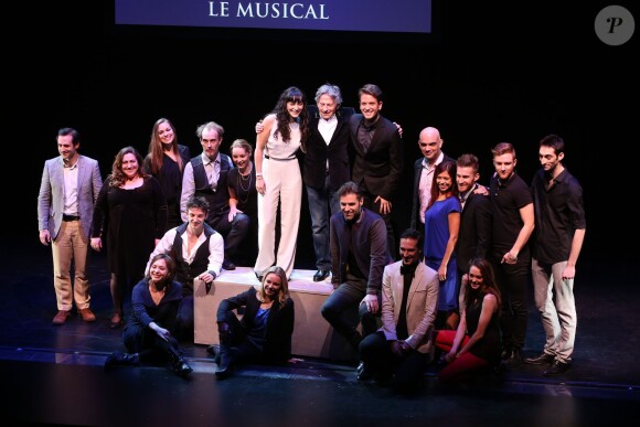 Roman Polanski et toute l'équipe des comédiens - Lancement de la comédie musicale "Le Bal des Vampires" au Théâtre Mogador à Paris, le 17 mars 2014. Première le 16 octobre 2014.