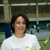 Delphine de Turckheim lors d'une journée avec l'association "Enfant Star & Match" au Tennis Club de Paris le 17 mars 2014