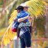 Charlize Theron s'éclate avec son fils Jackson lors d'un photo shoot à Key West, Monroe (Floride) le 19 mars 2014.