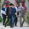Jeremy Piven, Jerry Ferrara, Adrian Grenier, Kevin Connolly et Kevin Dillon sur le tournage du film Entourage à Los Angeles le 7 mars 2014
