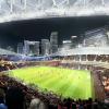David Beckham a présenté lundi le projet d'un stade de 35 000 places où pourrait jouer sa franchise de MLS, à Miami, le 25 mars 2014