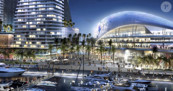 David Beckham a présenté lundi le projet d'un stade ultra-moderne et design de 35 000 places où pourrait jouer sa franchise de MLS, à Miami, le 25 mars 2014
