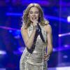 Kylie Minogue sur scène lors de la soirée Echo Music Awards à Berlin, le 27 mars 2014.